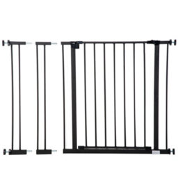 Pawhut Pressure Fitted Pet Dog Safety Gate Metal Fence 76 Cm Tall, Black - thumbnail 7