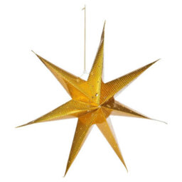 Urbn-Living Red - Large Led Festive Paper Star Lantern Hanging Christmas Lights - thumbnail 9