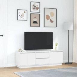 Walplus Tv Cabinet With Led Lights White 160.5X41X50 Cm - thumbnail 4