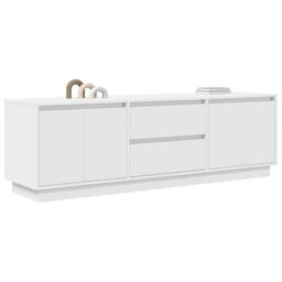 Walplus Tv Cabinet With Led Lights White 160.5X41X50 Cm - thumbnail 5