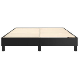 Berkfield Box Spring Bed Frame Black 135X190 Cm 4Ft6 Double Faux Leather - thumbnail 5