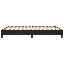 Berkfield Box Spring Bed Frame Black 135X190 Cm 4Ft6 Double Faux Leather - thumbnail 6
