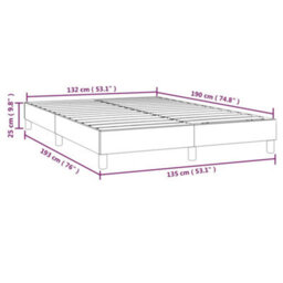 Berkfield Box Spring Bed Frame Black 135X190 Cm 4Ft6 Double Faux Leather - thumbnail 9