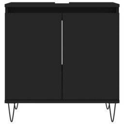 Berkfield Industrial Bathroom Cabinet Black 58X33X60 Cm Engineered Wood - thumbnail 4
