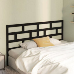 Walplus Bed Headboard Black 206X4X100 Cm Solid Wood Pine - thumbnail 3