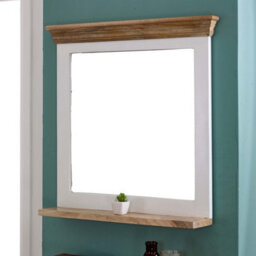 Buttercup Farm Alfie Framed Mirror With Shelf - Mango Wood - L80 X W73 X H16 Cm - thumbnail 3
