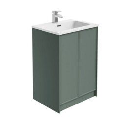 Plum&clay Jenner Green Freestanding Vanity Unit & Basin Set (W)600mm (H)855mm - thumbnail 1