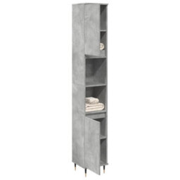 Berkfield Bathroom Cabinet Concrete Grey 30X30X190 Cm Engineered Wood - thumbnail 3