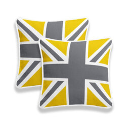 Chilimilii Union Jack Cushion Covers 100% Cotton Uk British Flag Square Cushion Cases 45X45Cm Pack Of 2