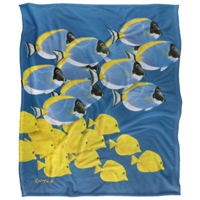 Royce Mcclure Tang Silky Tropical Fish Supersoft Blanket Multicoloured (152Cm X 127Cm) - image 1