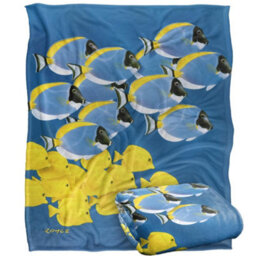 Royce Mcclure Tang Silky Tropical Fish Supersoft Blanket Multicoloured (152Cm X 127Cm) - thumbnail 2