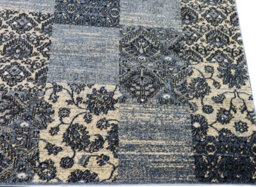 Aspect Furniture Fez Vintage Oriental Style Area Rug-Blue With Black & Beig - thumbnail 3