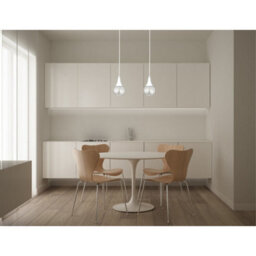 Luminosa Lighting Luminosa Lacrima Bar Pendant Ceiling Light White Transparent Glass Shade 2X E27 - thumbnail 3