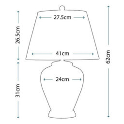 Luminosa Lighting Elstead Leaves 1 Light Table Lamp Brown, Gold, E27 - thumbnail 2