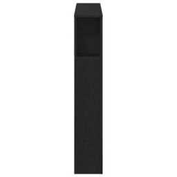 Berkfield Headboard Cabinet Black Oak 120X19X104,5 Cm Engineered Wood - thumbnail 7