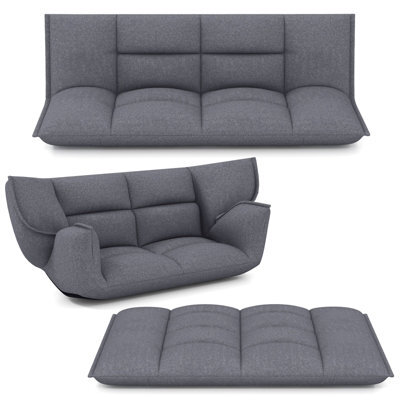 Costway Floor Sofa Chair Convertible Lazy Couch With Adjustable Backrest - image 1
