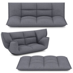 Costway Floor Sofa Chair Convertible Lazy Couch With Adjustable Backrest - thumbnail 1