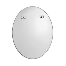 Artloge 70X90Cm Black Aluminum Alloy Frame Oval Mirror Wall Mount Bathroom Mirrors Matte Black - thumbnail 3