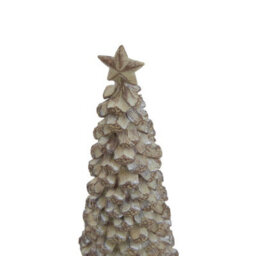 Hill Interiors Cedar Tree With Star Christmas Decoration Beige (26Cm X 8Cm X 8Cm) - thumbnail 5