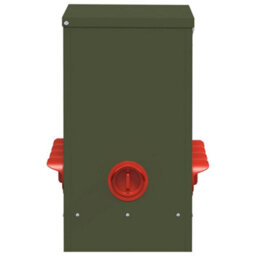 Walplus Olive Green Chicken Feeder, 25 Kg Capacity, With Cover Lock 60.5 X 29 X 51 Cm Cold-Rolled Steel - thumbnail 6