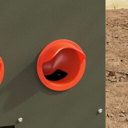 Walplus Olive Green Chicken Feeder, 25 Kg Capacity, With Cover Lock 60.5 X 29 X 51 Cm Cold-Rolled Steel - thumbnail 3