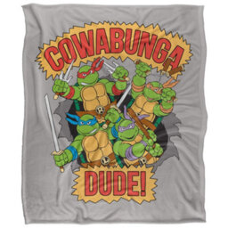 Tmnt Cowabunga Dude Silky Supersoft Blanket Multicoloured (152Cm X 127Cm) - thumbnail 1