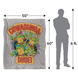 Tmnt Cowabunga Dude Silky Supersoft Blanket Multicoloured (152Cm X 127Cm) - thumbnail 5
