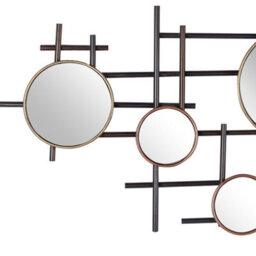 Beliani Wall Mirror Ibos 113 Cm 55 Cm Metal Black - thumbnail 5