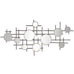Beliani Wall Mirror Ibos 113 Cm 55 Cm Metal Black - thumbnail 1