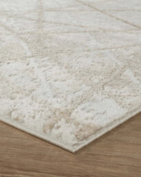 Perla Modern Abstract Linear Living Room Area Rug Metallic Sheen Contemporary Hallway Runner Axis-Beige 120X170 Cm - thumbnail 4