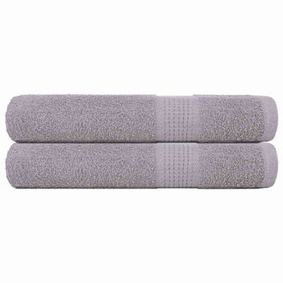 Berkfield Sauna Towels 2 Pcs Grey 80X200 Cm 360 Gsm 100% Cotton - image 1