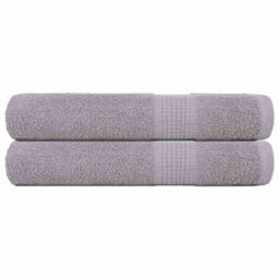 Berkfield Sauna Towels 2 Pcs Grey 80X200 Cm 360 Gsm 100% Cotton - thumbnail 1