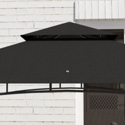 Outsunny 8' X 5' Grill Gazebo Canopy With 2 Side Shelves, Hook, Dark Grey - thumbnail 8