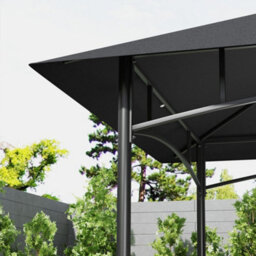 Outsunny 8' X 5' Grill Gazebo Canopy With 2 Side Shelves, Hook, Dark Grey - thumbnail 9