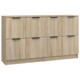 Berkfield Sideboards 2 Pcs Sonoma Oak 60X30X70 Cm Engineered Wood - thumbnail 2