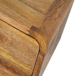 Artisan Furniture Solid Wood Mini Curve Oak-Ish Floating Bedside - thumbnail 5