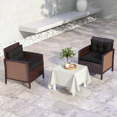 Outsunny 4Pc Outdoor Seat Cushion For Patio Furniture, Black - image 1