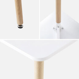 Sweeek - Scandinavian Square Dining Table Wood 2 Seats Hedvig White 70X70X73 Cm - thumbnail 2