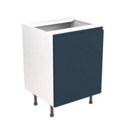 Kitchen Kit Sink Housing Base Unit 600mm W/ J-Pull Cabinet Door - Ultra Matt Indigo Blue - thumbnail 1