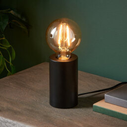 Harbour Studio Reno Cylinder Matt Black Table Lamp Base