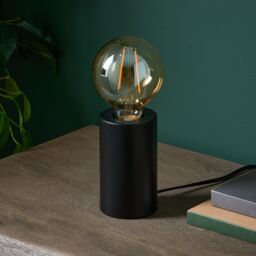 Harbour Studio Reno Cylinder Matt Black Table Lamp Base - thumbnail 6