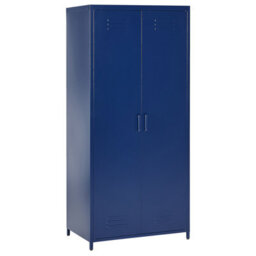 Beliani Storage Unit Varna Metal Navy Blue - thumbnail 1