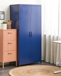Beliani Storage Unit Varna Metal Navy Blue - thumbnail 2