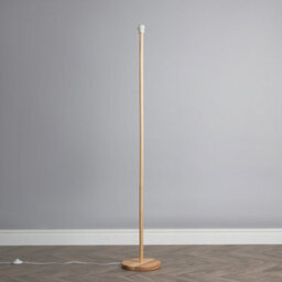 Valuelights Heather Modern Scandi Floor Lamp Base In Light Wooden Finish - thumbnail 2