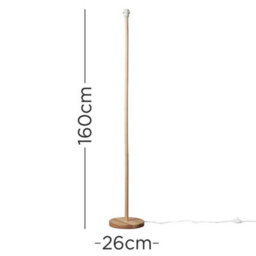 Valuelights Heather Modern Scandi Floor Lamp Base In Light Wooden Finish - thumbnail 4