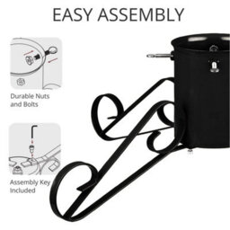 Holly International Traditional Metal Scroll Leg Christmas Tree Stand Black Large For Real Trees Up To 3M - thumbnail 4