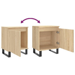 Berkfield Bedside Cabinets 2 Pcs Sonoma Oak 40X30X50 Cm Engineered Wood - thumbnail 9