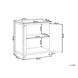 Beliani Outdoor Kitchen Cabinet Venosa Acacia Wood 80 Cm 50 Cm Brown - thumbnail 3