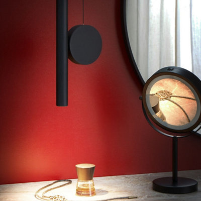 Wyld And Coco Lumina Pendant Lamp Black Metal With Integrated Led And Adjustable Shade - image 1