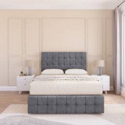 "Sloomy 5Ft Berlin Coniston Armour Bed Set With 4 Drawers & Footboard, Mattress & 26"" Headboard - King" - thumbnail 2